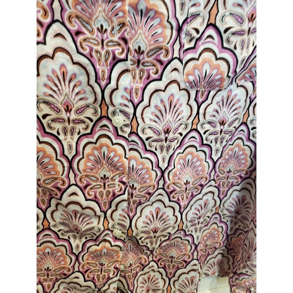 Chico's no iron 100% Linen Button down print shirt sz 3/XL - Picture 6 of 7